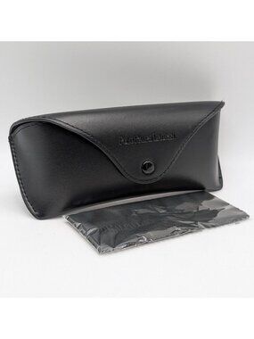 NEW Polo Ralph Lauren Black Snap Glasses Sunglasses Eye Glass Case + Wipe ONLY